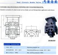 dual circuit brake valve