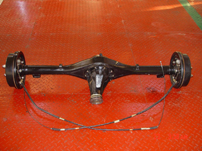 rear axle with brake