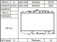 Auto Radiator (for HONDA)