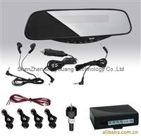 Bluetooth Handsfree Rearview Mirror With Parking Sensor And Wireless Earpiece