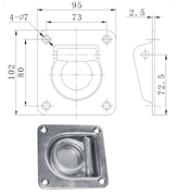 Lashing Ring with Steel/ Stainless