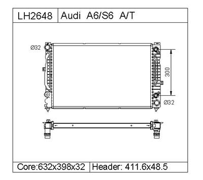 VOLKSWAGEN PASSAT  Radiator- LH2648  8D0121251BB