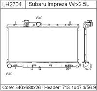 SUBARU IMPREZA  Radiator-LH2704  45111FE101