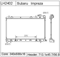 SUBARU IMPREZA  Radiator-LH2402  45111FC360