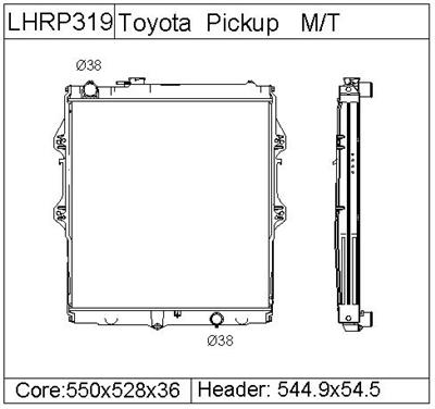 TOYOTA PICKUP  Radiator- LHRP319