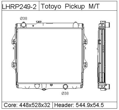 TOYOTA PICKUP  Radiator- LHRP249- 2