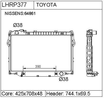 TOYOTA LAND CRUISER  Radiator LHRP377  1640017030