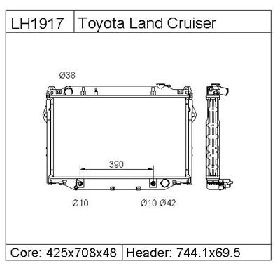 TOYOTA LAND CRUISER  Radiator- LH1917