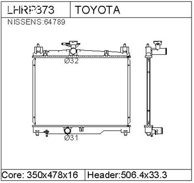 Toyota Echo Radiator-lhrp373 1640023100