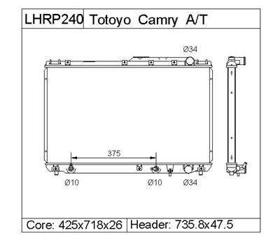 Toyota Camry Radiator-lhrp240