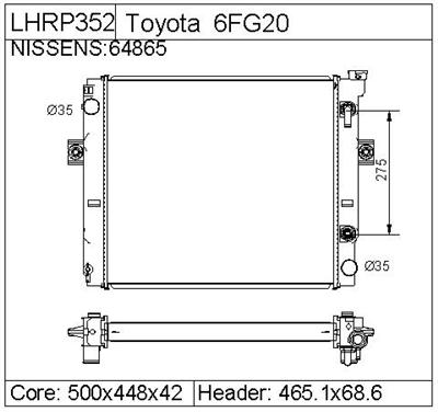 TOYOTA 6FG20  Radiator-LHRP352  1641013600