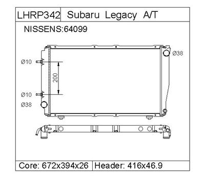 SUBARU LEGACY  Radiator-LHRP342  45199-AA180