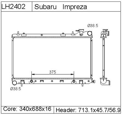 Subaru Forester Radiator-lh2402 45111fc360