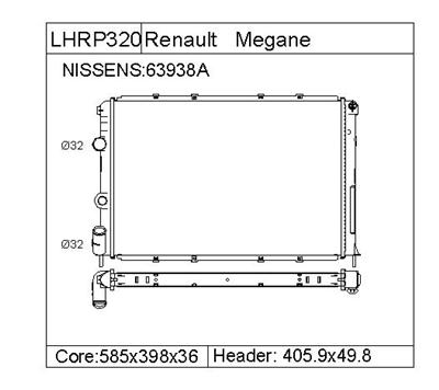 RENAULT MEGANE  Radiator-LHRP320