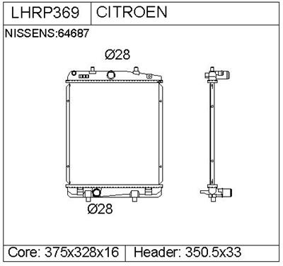 PEUGEOT 107   Radiator  1330P3