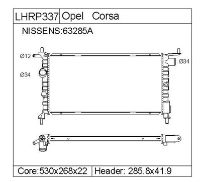 Opel Corsa-b Radiator 1300149