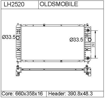 OLDSMOBILE ALERO  Radiator  52487242