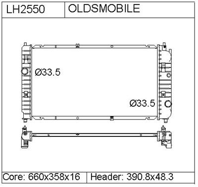 OLDSMOBILE ALERO    Radiator  52477426