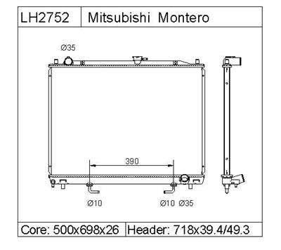 MITSUBISHI MONTERO  Radiator  MR993037