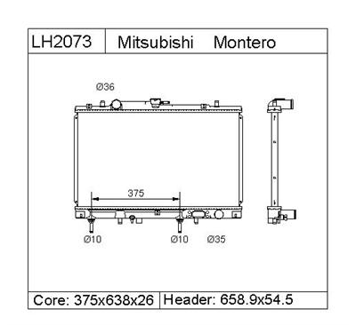 MITSUBISHI MONTERO    Radiator  MR239627