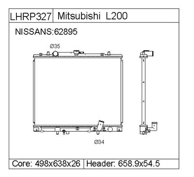 MITSUBISHI L200  Radiator  MR571147