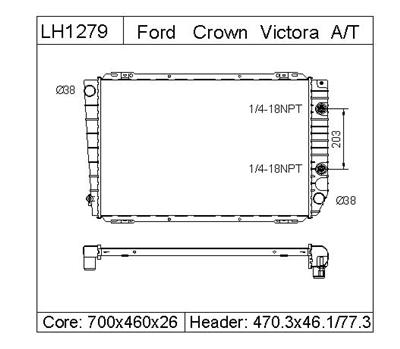 LINCOLN TOWN CAR   Radiator  F1VY8005B