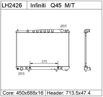 Infiniti M45 Radiator 21460ar500
