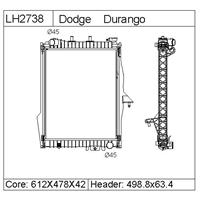 DODGE DURANGO  Radiator  52029043AB