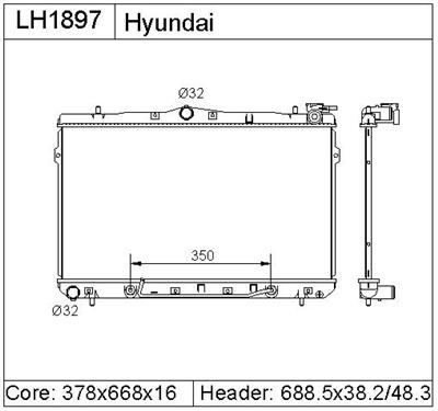 HYUNDAI TIBURON   Radiator  2531029010