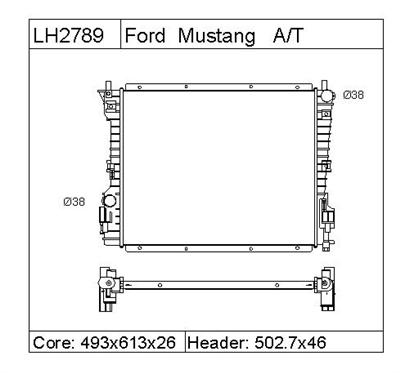 FORD MUSTANG   Radiator  4R3Z8005CA CE