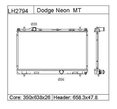 DODGE NEON   Radiator  5103022AA