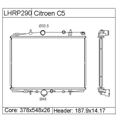 Citroen C5 Radiator 133063