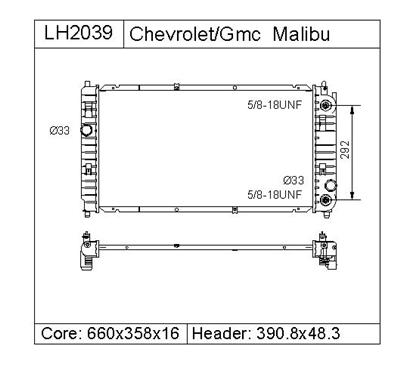 CHEVROLET  GMC BERETTA Radiator  52477424