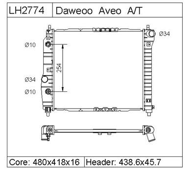 CHEVROLET/ GMC AVEO  Radiator 96536524