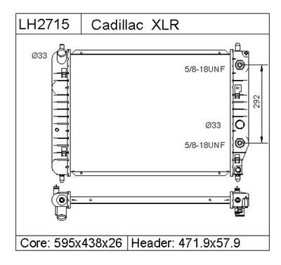 CADILLAC XLR Radiator 10346017