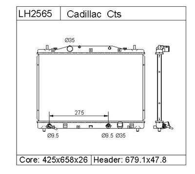 CADILLAC CTS   Radiator 25750930