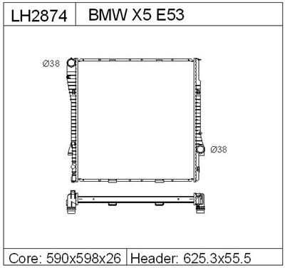 Bmw X5 Radiator 17111439104