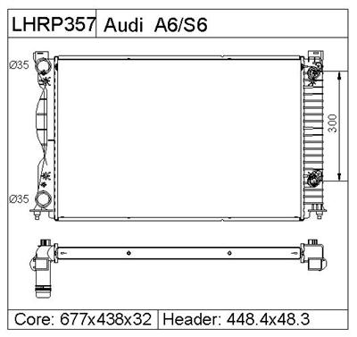 Audi A6 S6 Radiator 4f0121251r