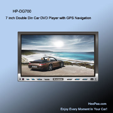 7 Inch Double Din Car DVD Player With GPS Navigation