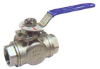 Threaded End Three-Way Ball Valve