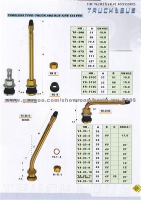 V3-20-6 Series Clamp-in Tyre/Tire Valve For Truck & Bus.