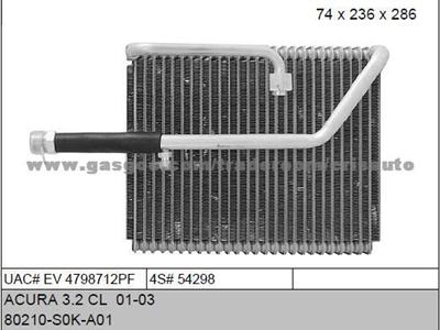 Evaporator-ACURA3.2CL 01-03 8021 0-SOK-A01