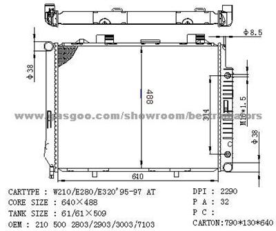 Benz Radiator 210 500 3003