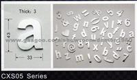 3D Chrome Letter Auto Car Emblem Badge Sign Number with Self Adhesive Sticker 05