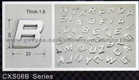 3D Chrome Letter Auto Car Emblem Badge Sign Number with Self Adhesive Sticker 06B