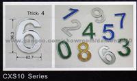 3D Chrome Letter Auto Car Emblem Badge Sign Number with Self Adhesive Sticker 10