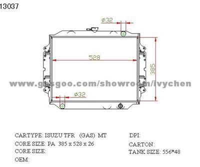 ISUZU  NPR 70 ENGINE 4HE1-radiator