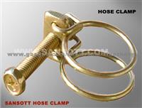 Double wire hose clamp