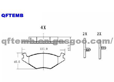 Seat Cordoba Brake Pad SCP001D