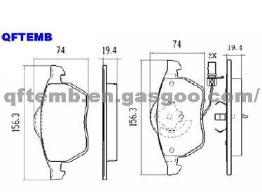 VW Passat  Brake Pad   D555-7434